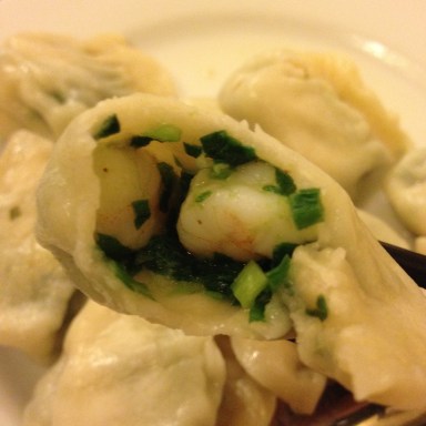 Boiled Shrimp and Chive Dumplings