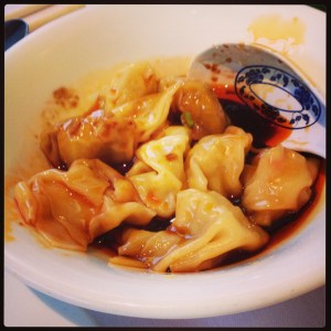 Wontons in Red Chili Oil