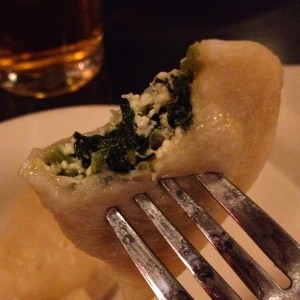 Cream and Spinach Pierogi