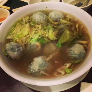 Water Cress Dumpling Soup