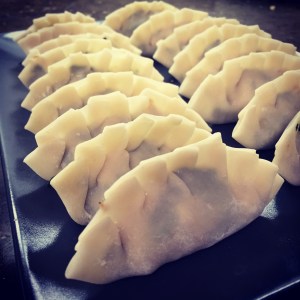 Tofu and spinach dumplings from the NY Times recipe