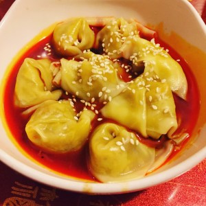 Wonton's in Red Chili Oil